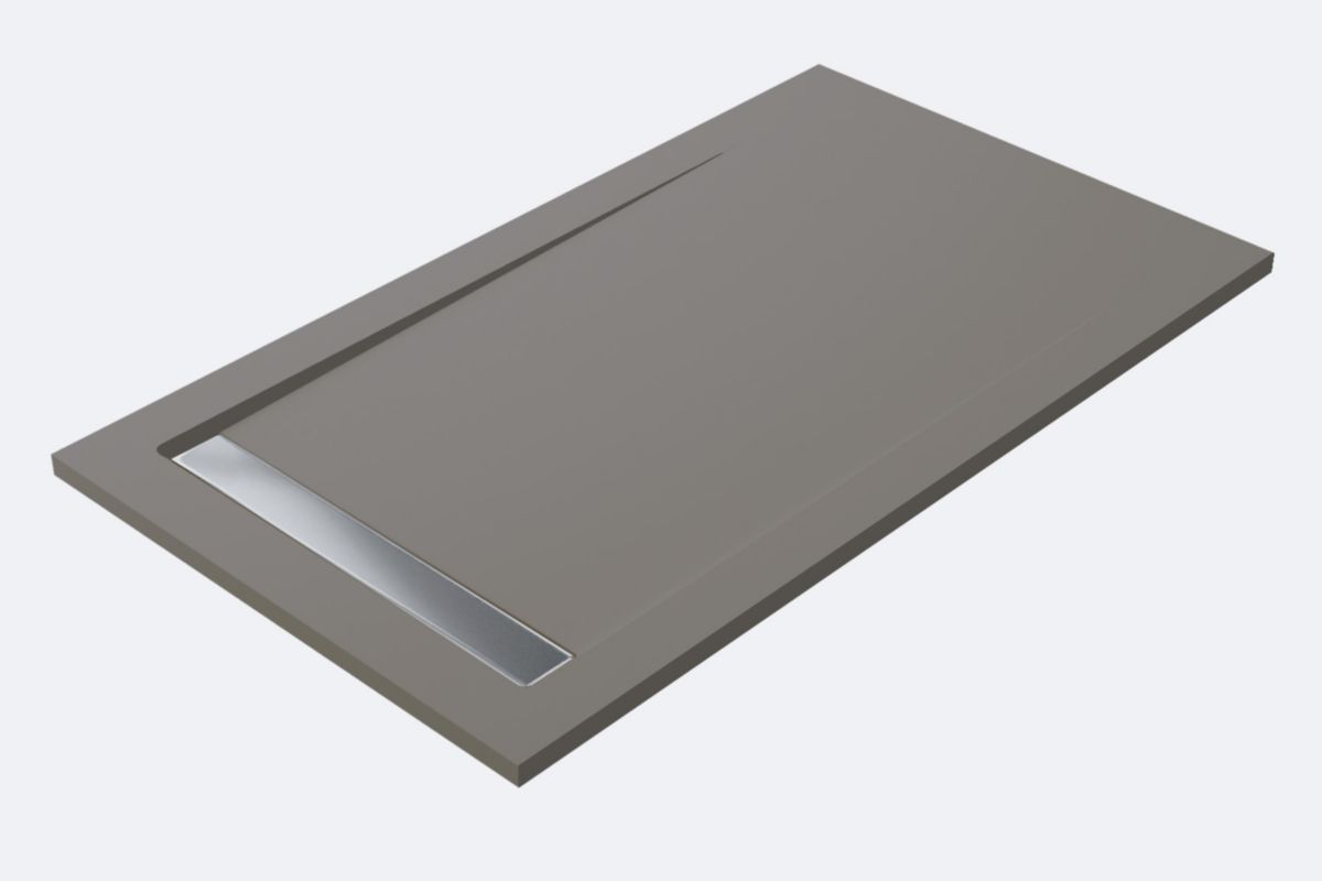 Receveur De Douche à Carreler 90x140 Cm Avec Bondes à Sortie Verticale - Grille Noire