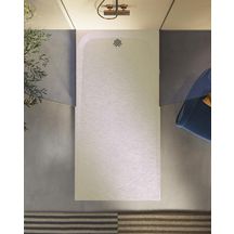 Receveur de douche Unic Slate aspect ardoise en akron aspect déco rectangulaire 180 x 100 cm beige Réf. 53029474