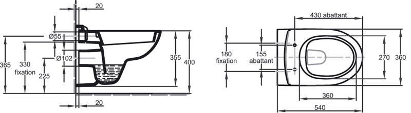 Abattant ODEON JACOB DELAFON KOHLER E4750-00