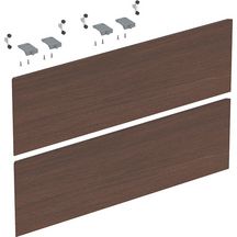 Kit de façades de tiroir pour meuble bas pour lavabo Geberit ONE, petite saillie: B=75cm, noyer américain / placage bois véritable