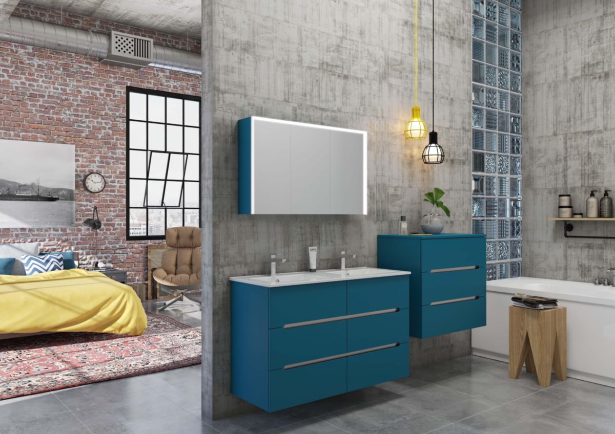 DECOTEC Armoire DIVINE LED L100 3 portes Puissance LED 21.6 W