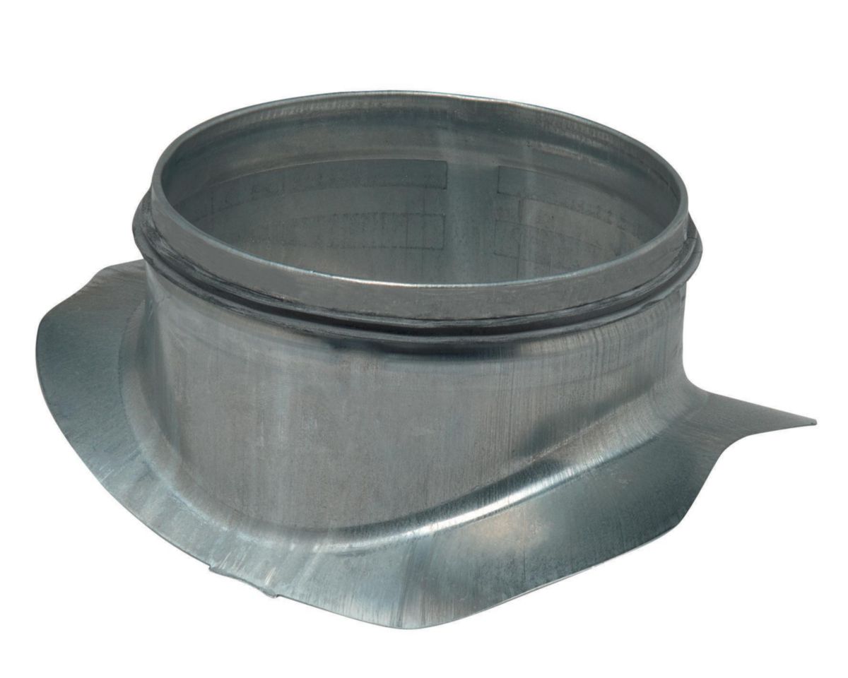 Piquage équerre circulaire galvanisé à joint - Diamètre 125/125 - Piquage à joint à 90° à fixer sur conduit circulaire 11098261