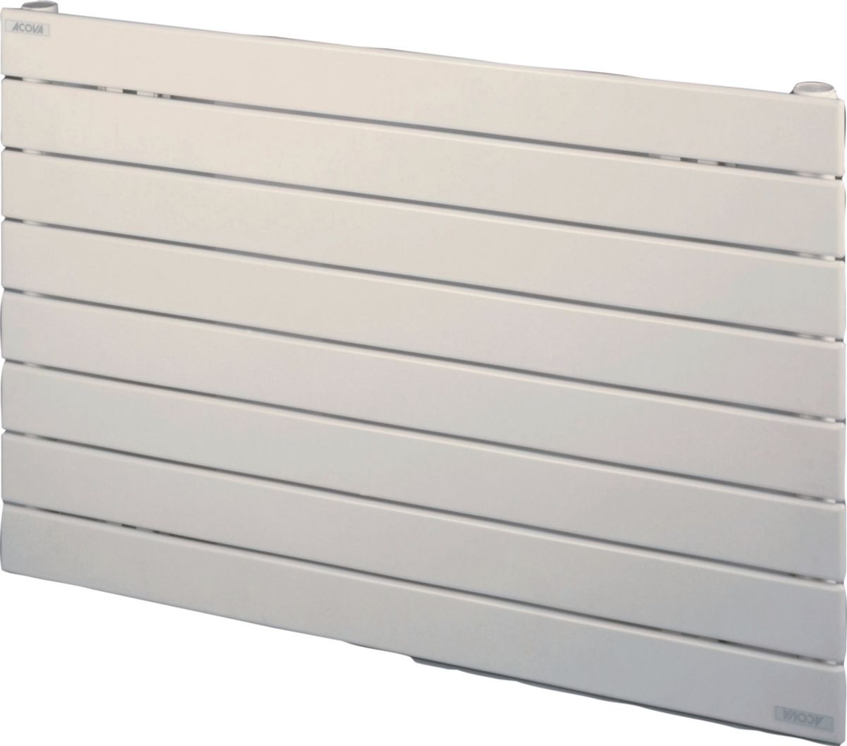 ACOVA - Radiateur FASSANE eau chaude horizontal simple 532 w haut 592  largeur 800 8 éléments blanc réf. VX-059-080 | Cedeo