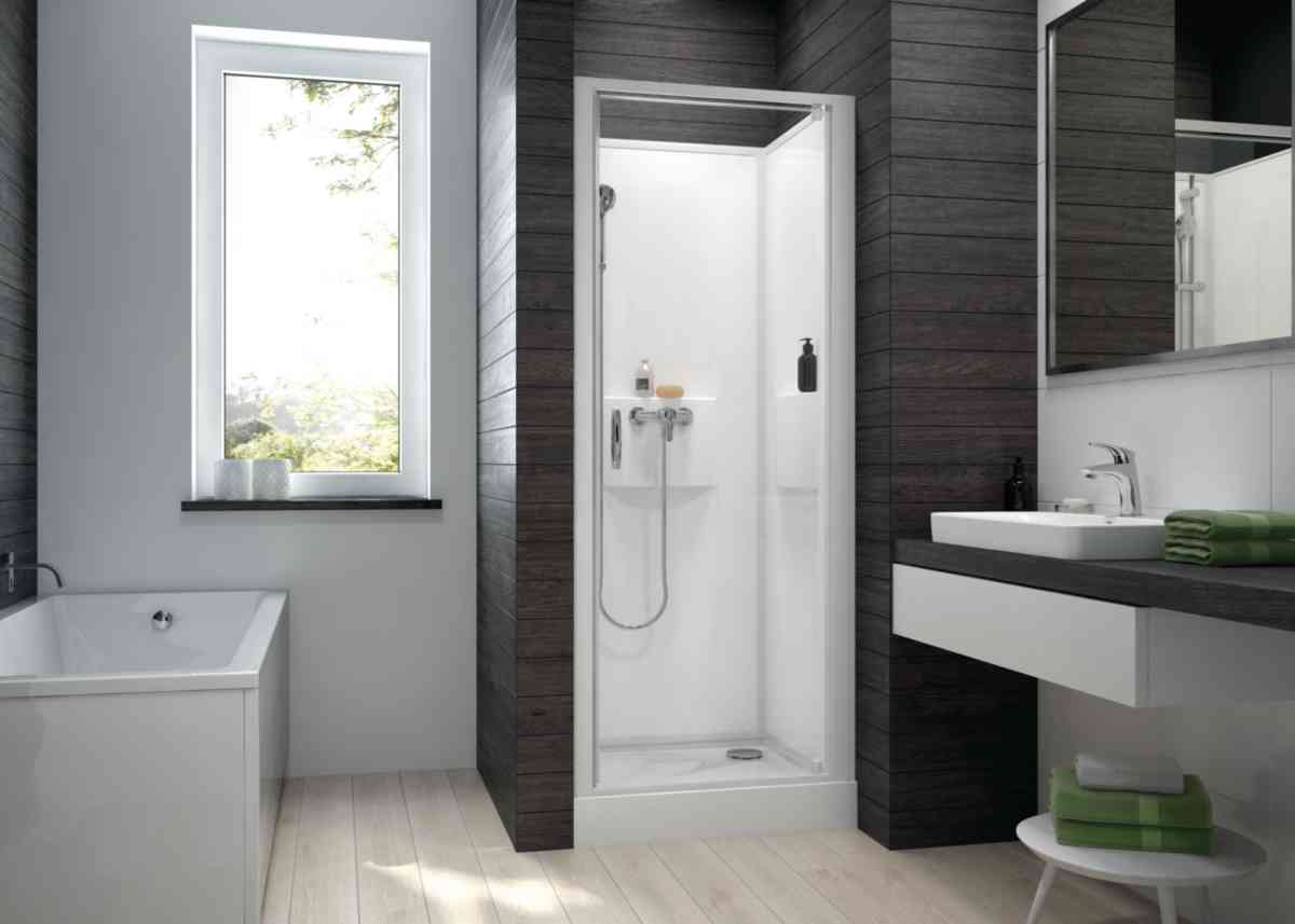 Decorspace Cabine De Douche Pour Niche « Flex » Avec Bande Large Ouverture Latérale à Soufflet Réductible « Made In Italy » Garantie 10 Ans (70 X H 185 Cm