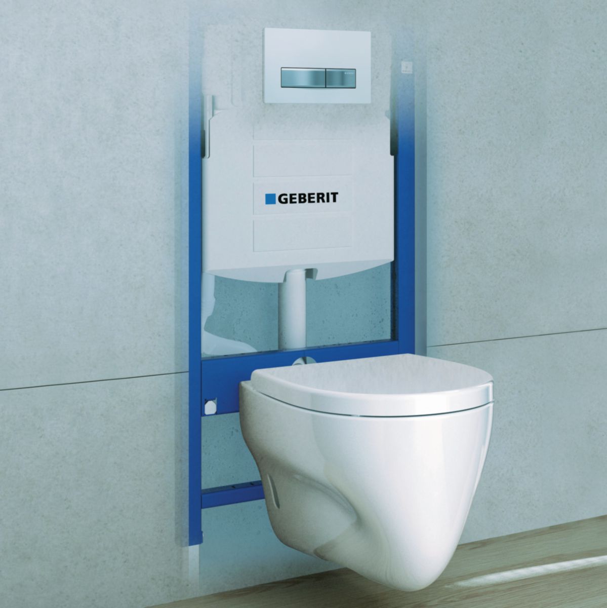 Geberit Kit d'habillage gouttière murale de douche amovible pour le  nettoyage acier inoxydable brossé - 154336FW1 