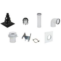 Kit C9 pour chaudière étanche et raccordement mural ou plafond (Terminal noir) DUALIS - diamètre 80 (Racc. 60 / 100) KIN C9 60 80PPA Réf. 27080580/0