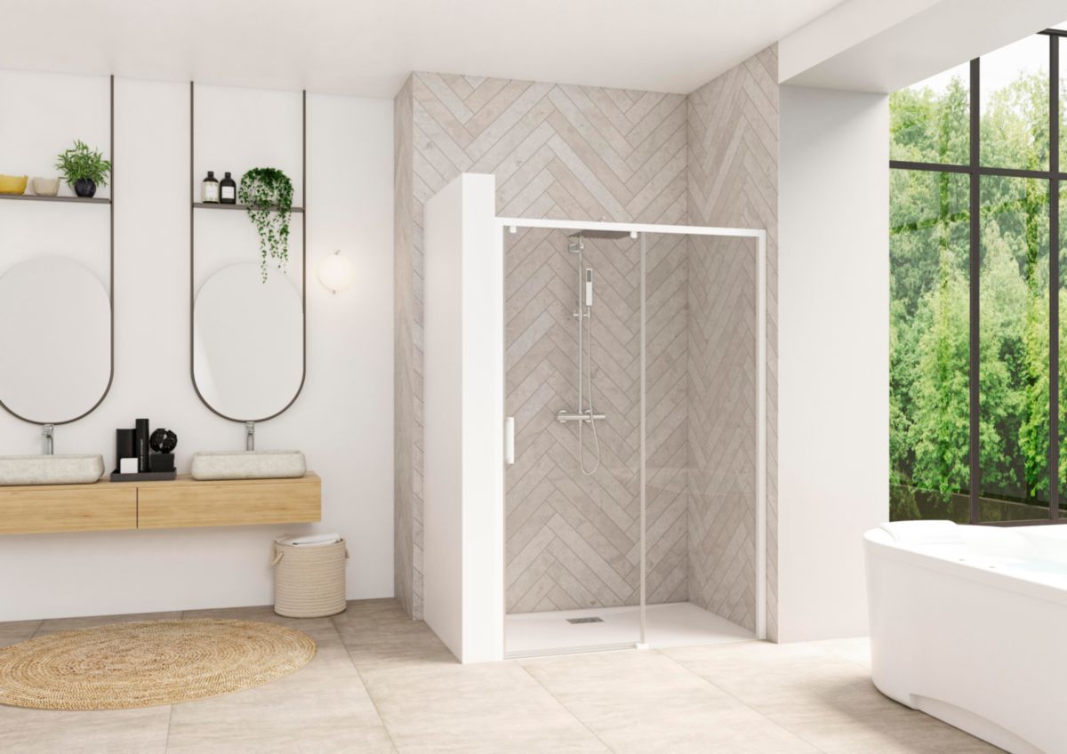 KINEDO DOUCHE Paroi de douche Smart Design coulissante sans seuil 140