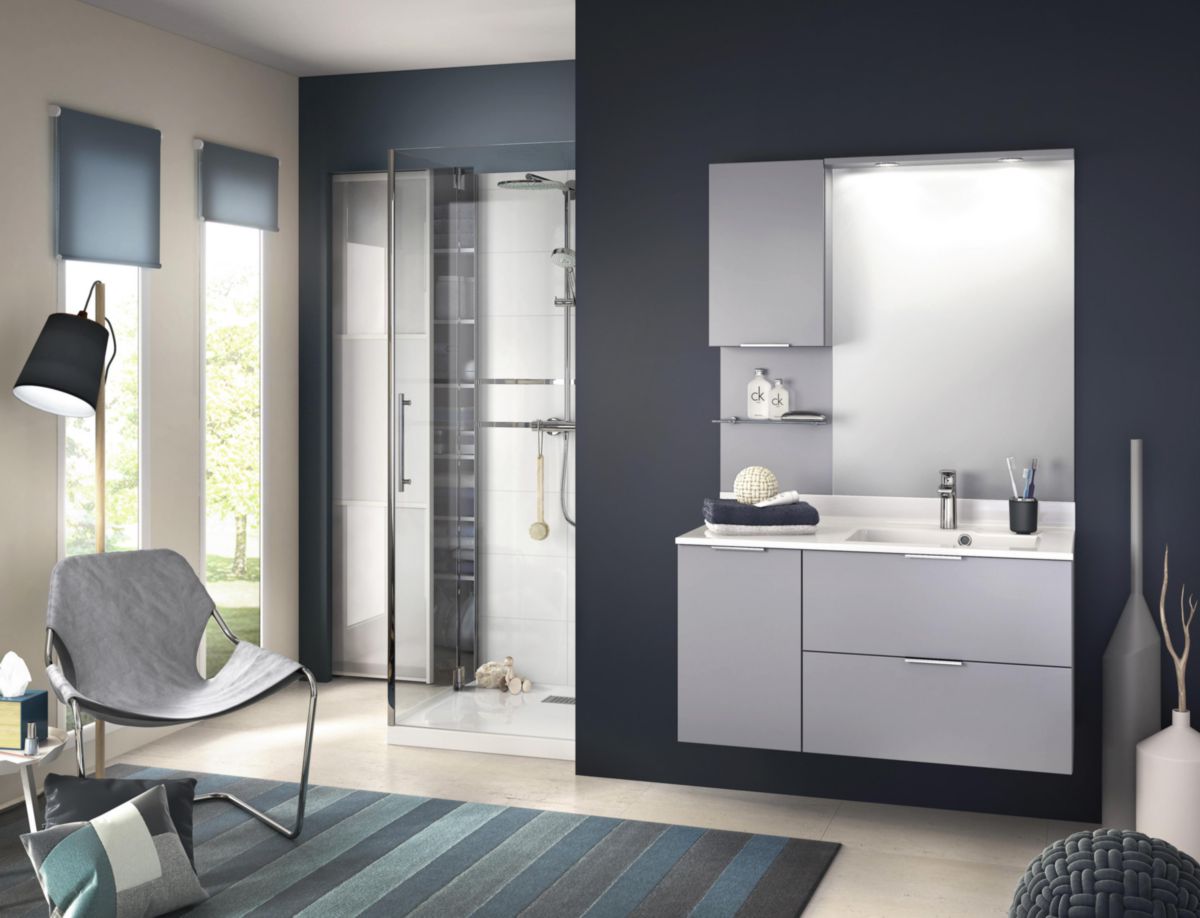 Delpha Bas Sous Vasque L 105 Droite Alba Galet Ultra Mat Ref B5jv2c1pd341ev Cedeo