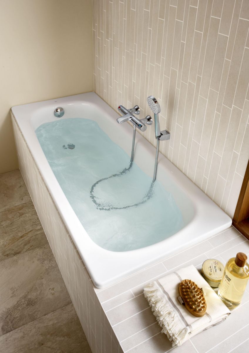 Baignoire contesa nue 100x70 non percee blanc réf. A2121K7001