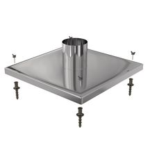 Plaque de cheminée inox 40x40 D75-90 + vis Réf 97034090