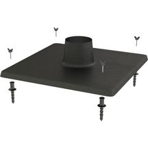 Plaque cheminée noire ABS 40x40 D75-90 + vis Réf 97043090