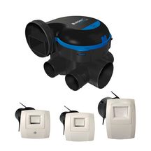 Kit VMC simple flux EasyHOME Hygroréglable COMBLES Classic livré avec 3 bouches Bahia Curve. 11033031