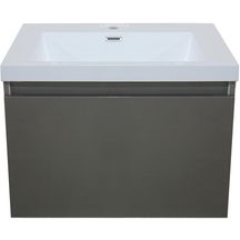 Meuble sous vasque Alterna Primeo 70 cm suspendu 2 tiroirs Gris