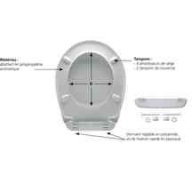 SIAMP Abattant double charnières à dormant ajustable réversible - Main Image