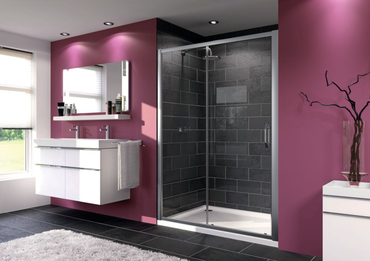 HUPPE - Paroi de douche porte coulissante grande largeur 1 élément avec ...