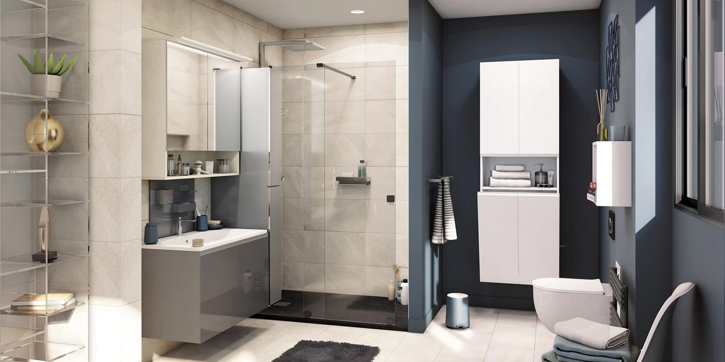 Salle de bain 5m2 - Solution | Cedeo