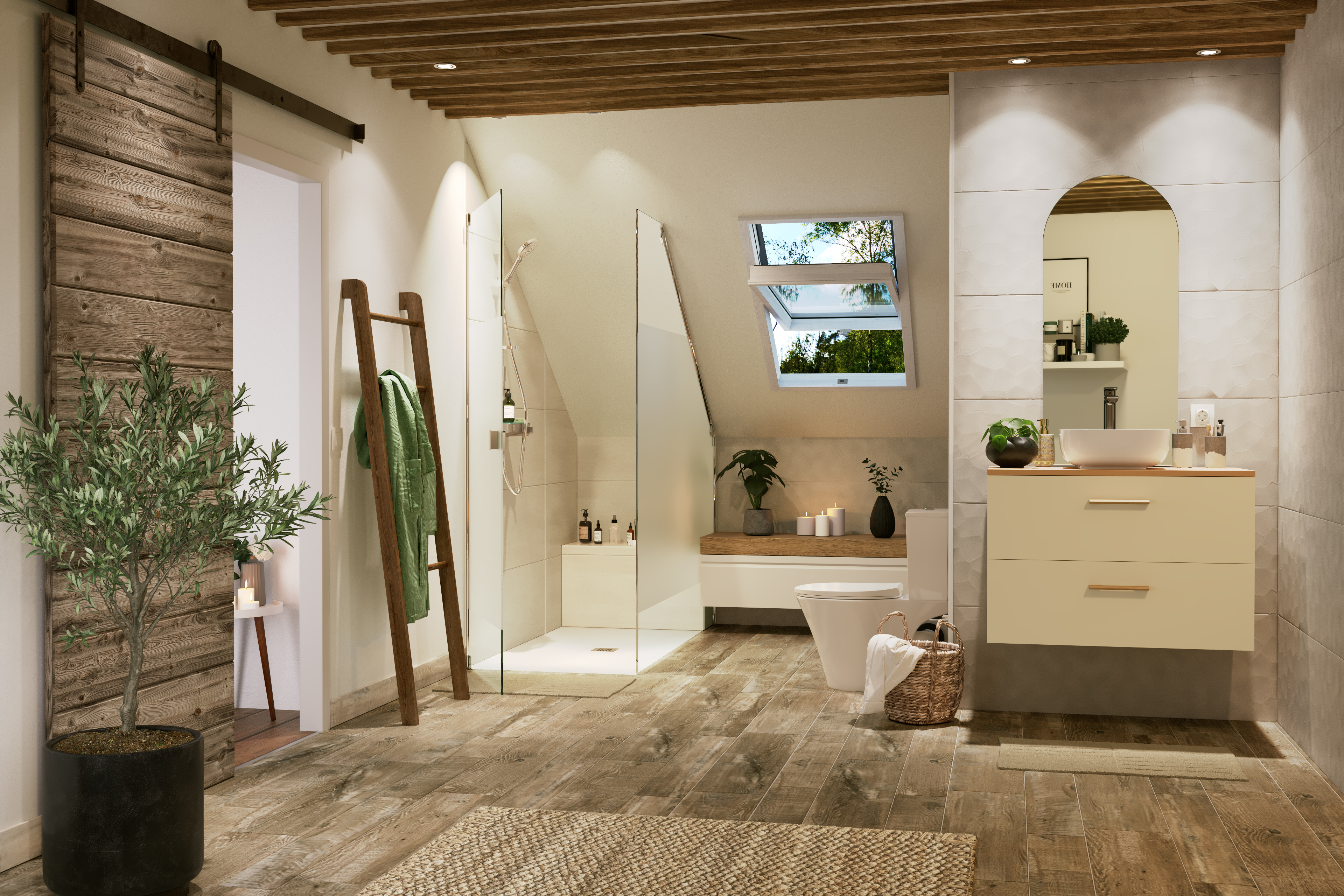 Vmc Salle De Bain Sans Fil Comment créer une salle de bain sous pente ? | Cedeo